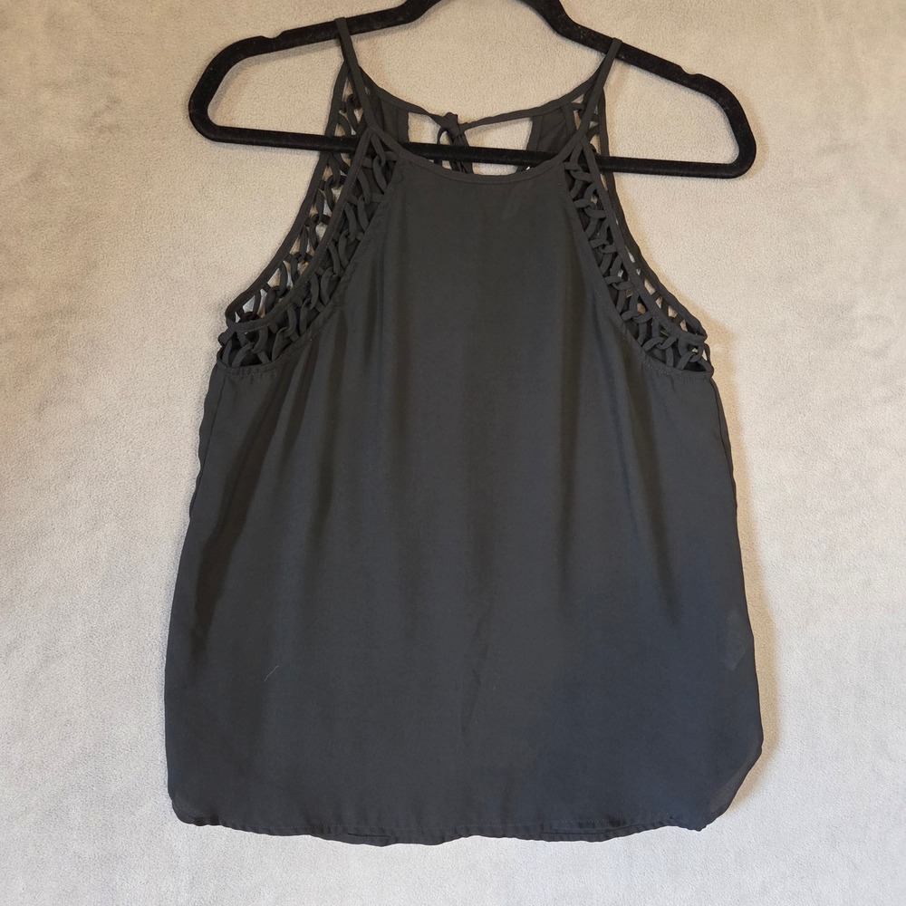 Naked Zebra Strappy Halter Neck Tank Top Women Small Office Classic Casual